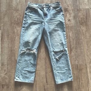 Express Straight Ankle High Rise Jeans